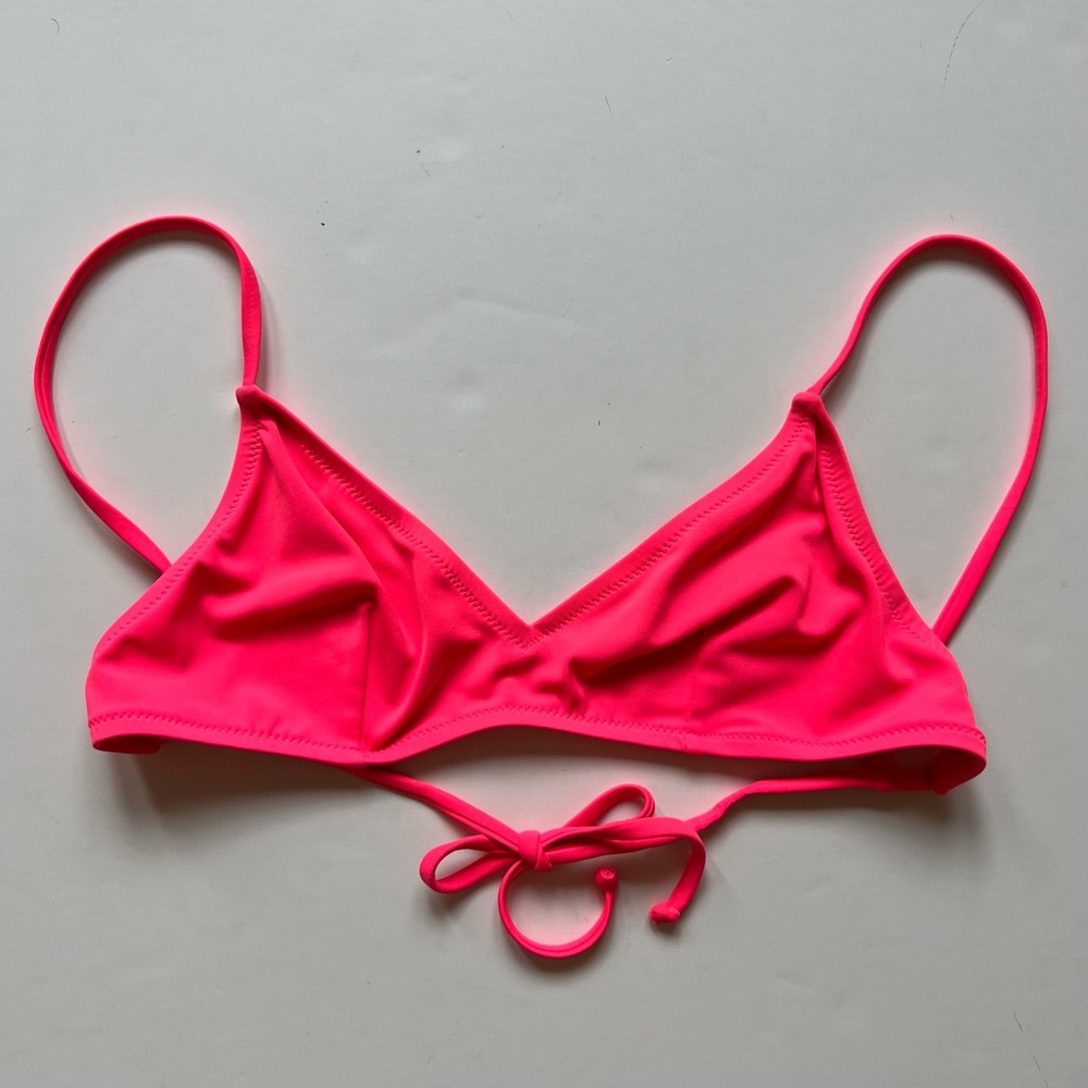 ❌ SOLD ❌ J. Crew French Strappy Bikini Top - Size Small - Neon Pink